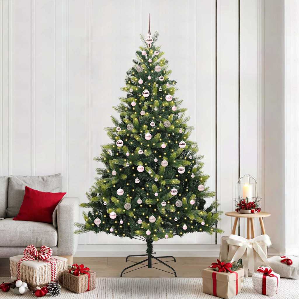 BRISKA Artificial Hinged Christmas Tree 300 LEDs Green 210 cm - Millennium Furniture