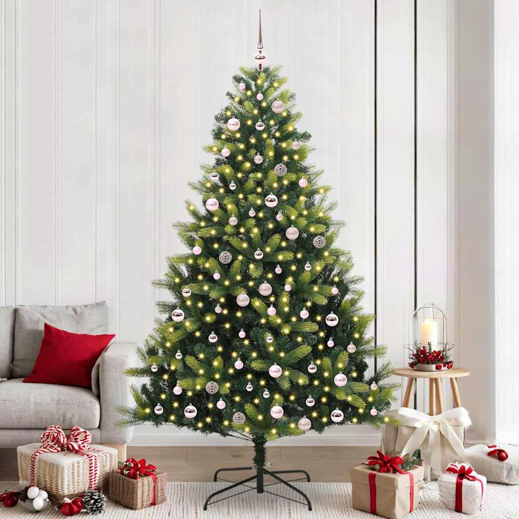 BRISKA Artificial Hinged Christmas Tree 300 LEDs Green 240 cm - Casper Homes