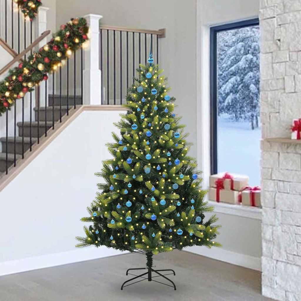 BRISKA Artificial Hinged Christmas Tree 300 LEDs Green 240 cm - Discount Dealers