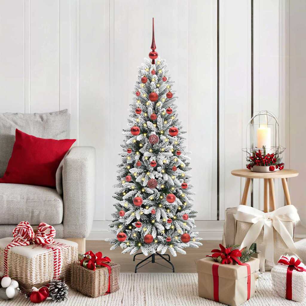 BRISKA Artificial Christmas Tree with 150 LEDs with Stand White 120 cm - Sid & Sam