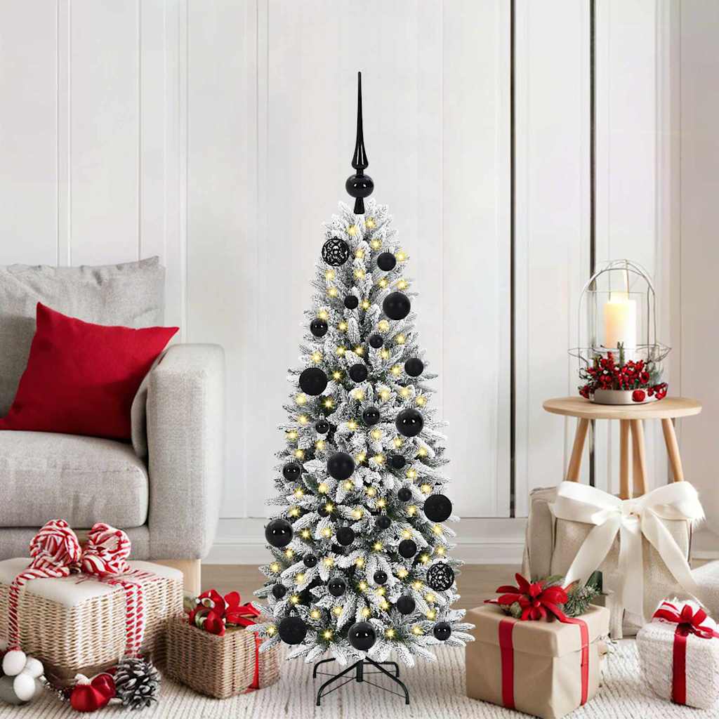 BRISKA Artificial Christmas Tree with 150 LEDs with Stand White 120 cm - Style and Chic