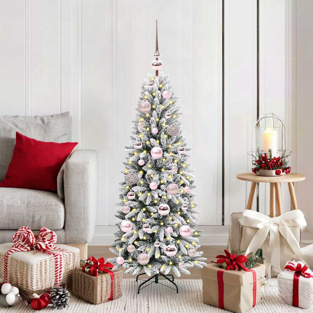 BRISKA Artificial Christmas Tree with 150 LEDs with Stand White 120 cm - The Home Maker