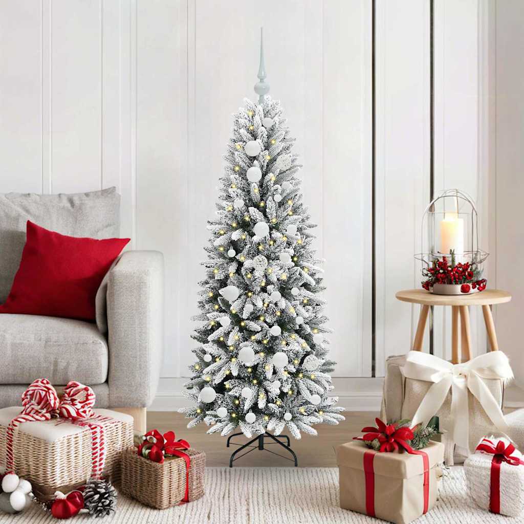 BRISKA Artificial Christmas Tree with 150 LEDs with Stand White 120 cm - Tyrell & Tyrell