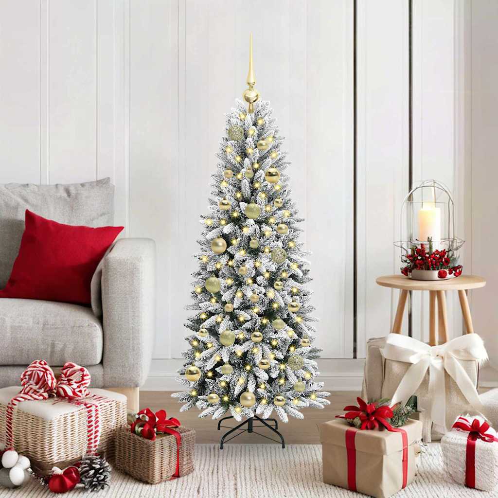 BRISKA Artificial Christmas Tree with 150 LEDs with Stand White 120 cm - Unbeatable Bargains