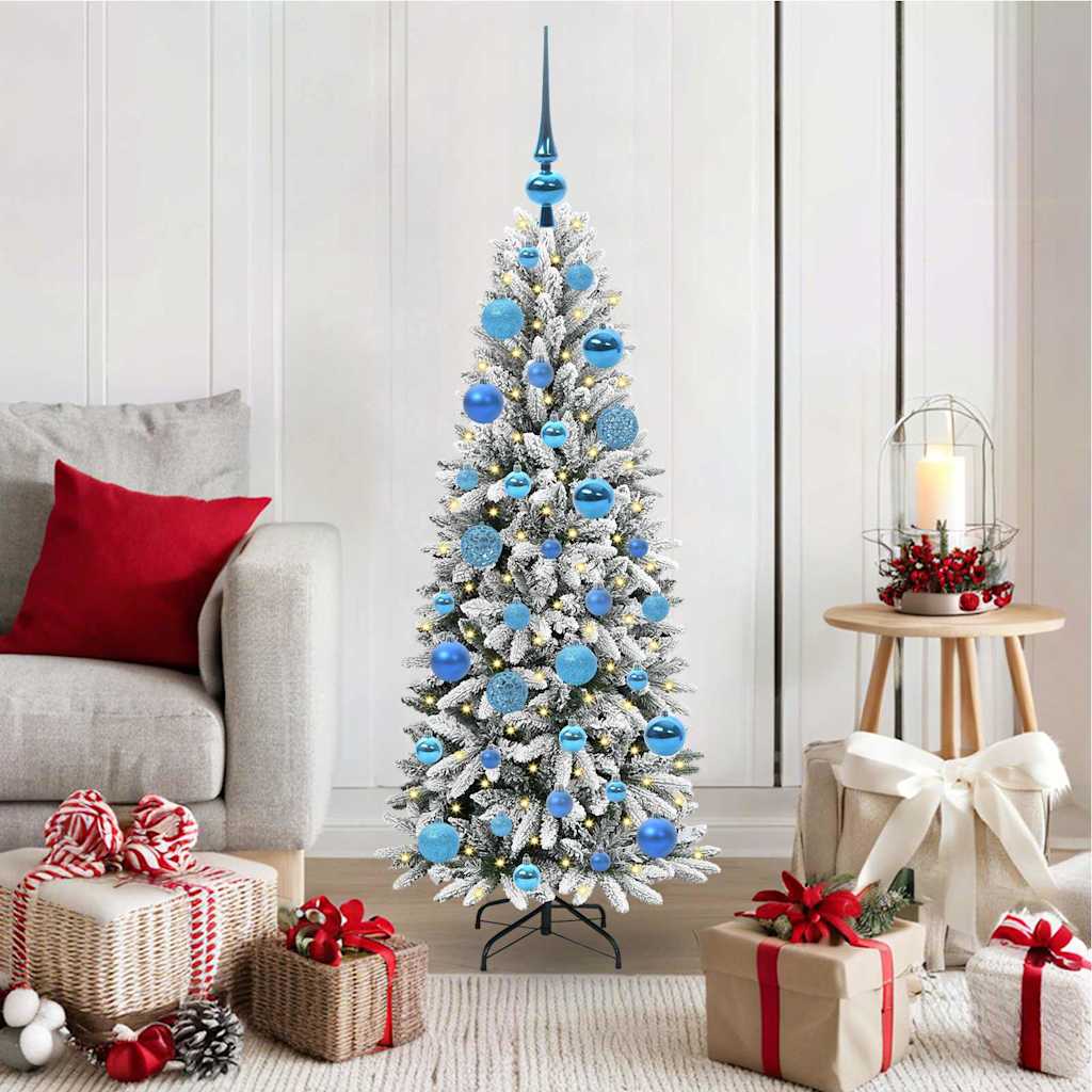 BRISKA Artificial Christmas Tree with 150 LEDs with Stand White 120 cm - Casper Homes