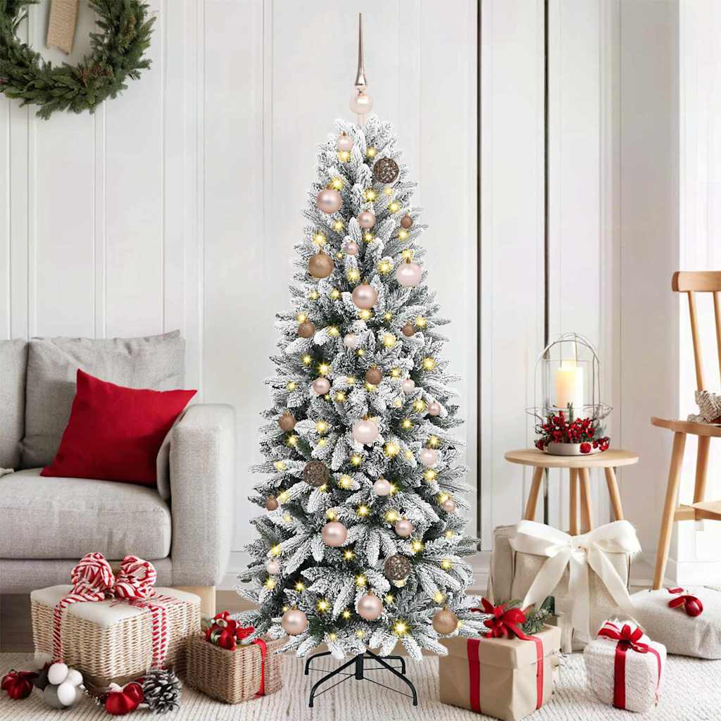 BRISKA Artificial Christmas Tree with 150 LEDs with Stand White 150 cm - Design Hut