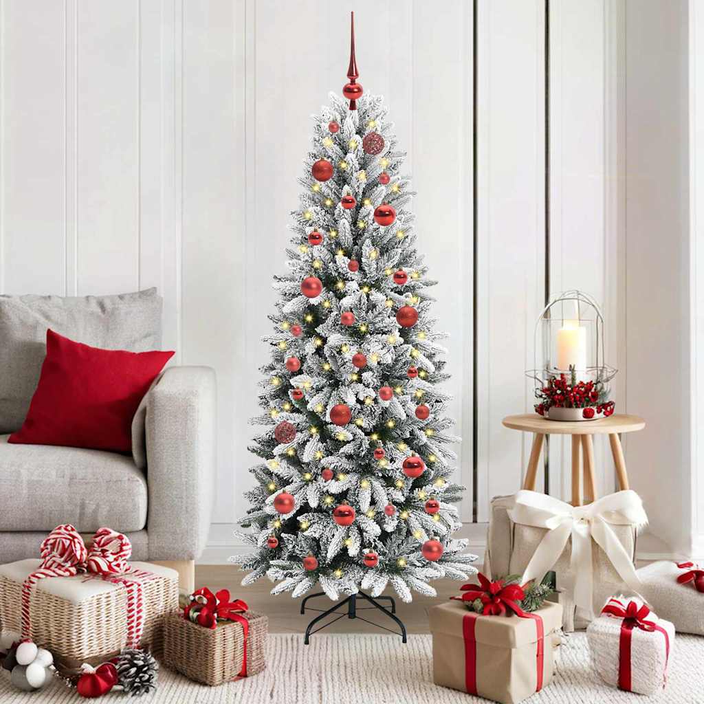 BRISKA Artificial Christmas Tree with 150 LEDs with Stand White 150 cm - Discount Dealers