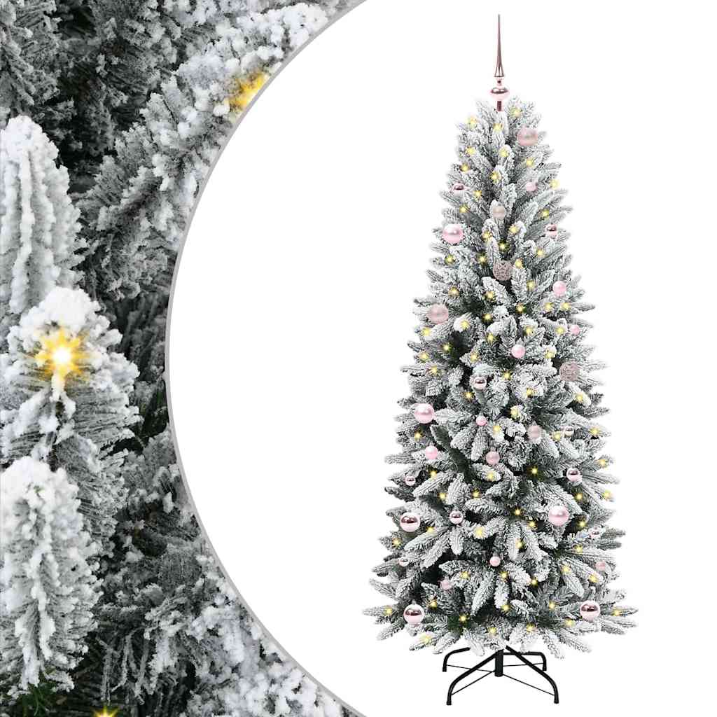 BRISKA Artificial Christmas Tree with 150 LEDs with Stand White 150 cm - Merlin Deals