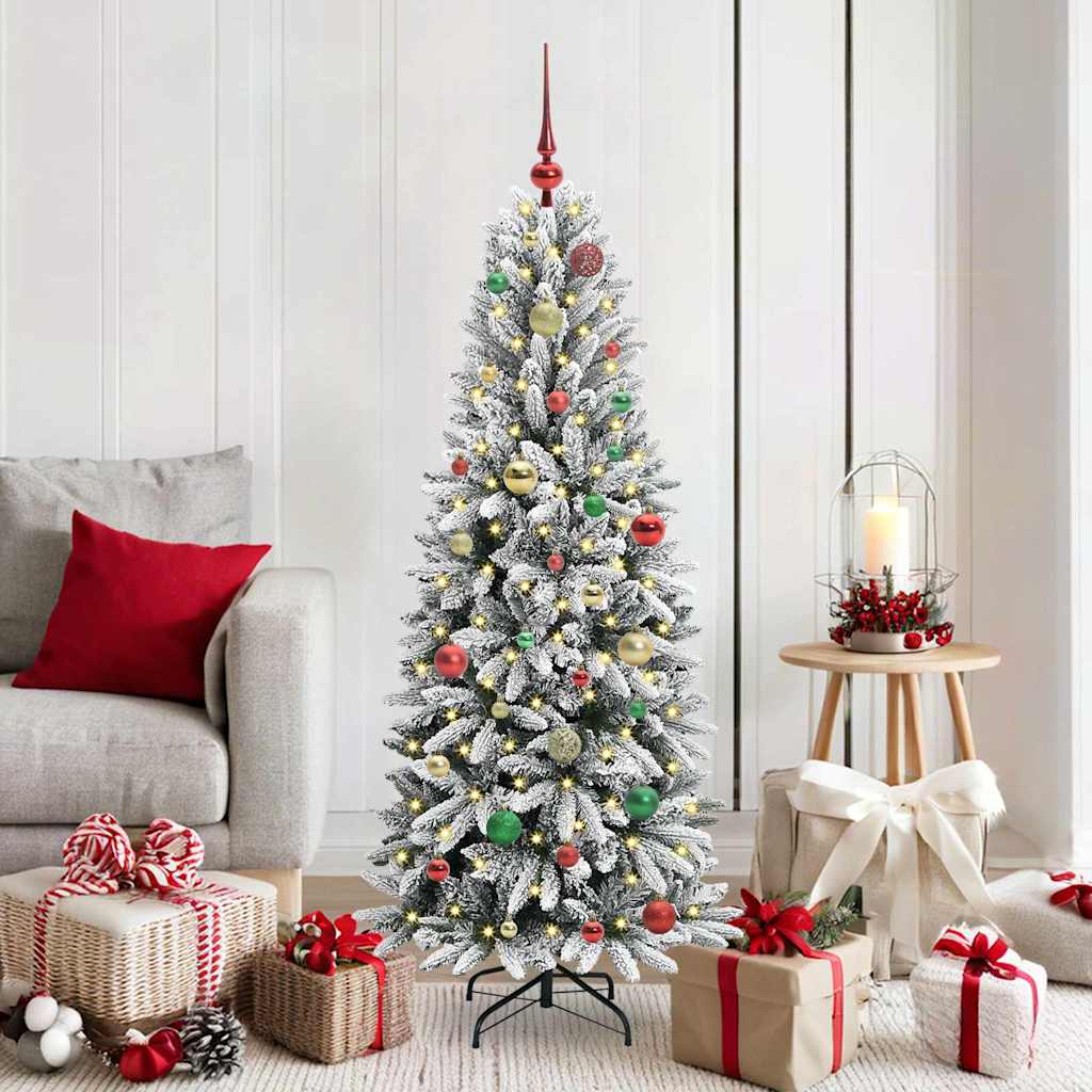 BRISKA Artificial Christmas Tree with 150 LEDs with Stand White 150 cm - Tyrell & Tyrell