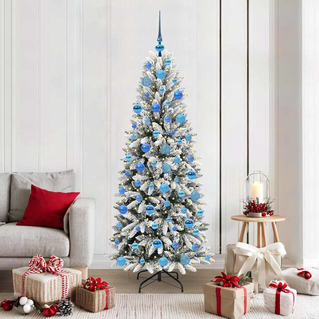 BRISKA Artificial Christmas Tree with 300 LEDs with Stand White 180 cm - Merlin Deals