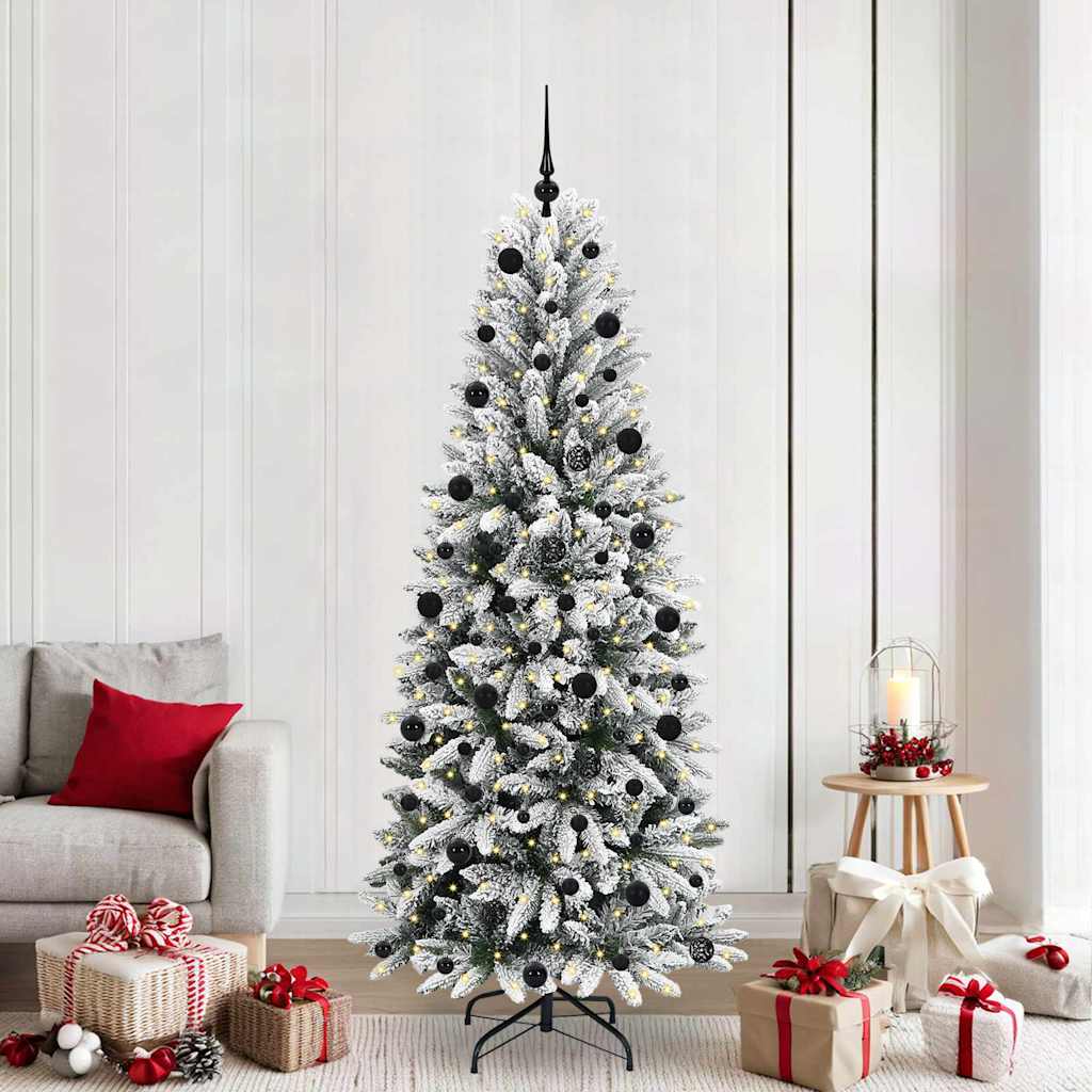 BRISKA Artificial Christmas Tree with 300 LEDs with Stand White 210 cm - Tyrell & Tyrell