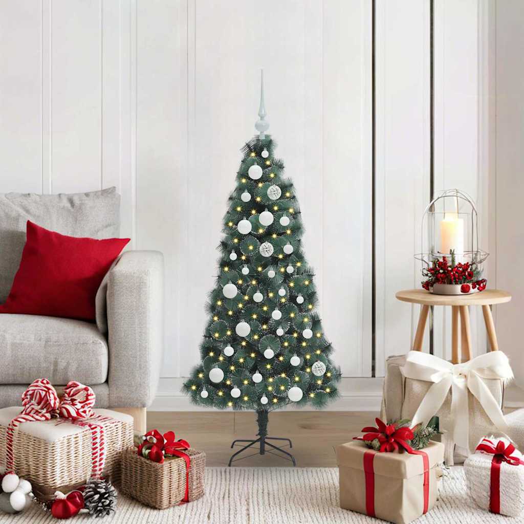 FIRDEN Artificial Pre-lit Christmas Tree with Ball Set Green 120 cm - Style and Chic