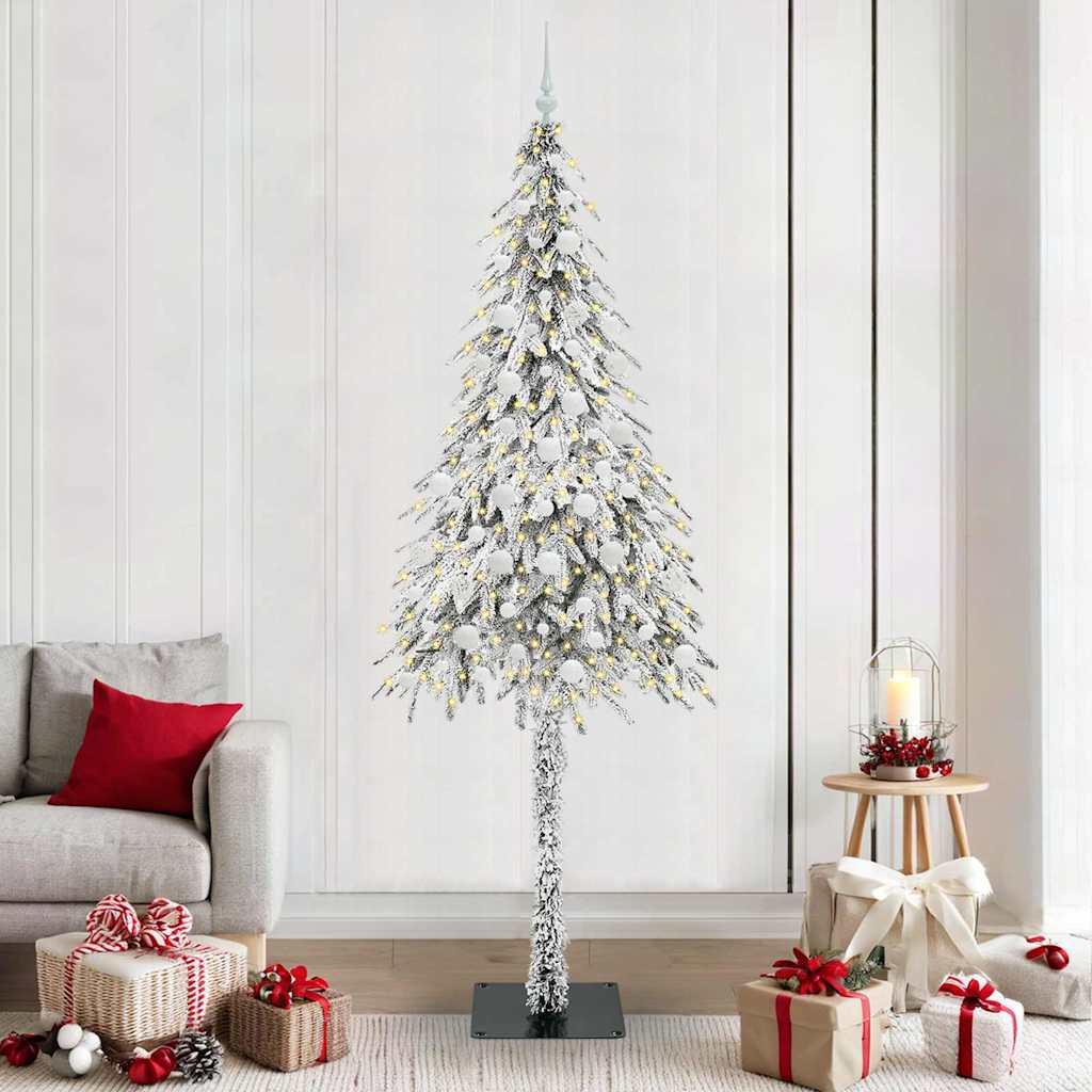 COSWIN Christmas Tree with 300 LEDs White 210 cm PE and Steel - Casper Homes
