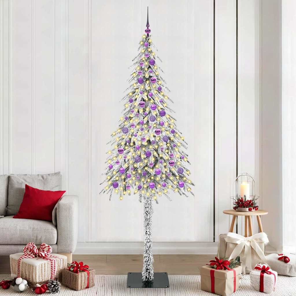 COSWIN Christmas Tree with 300 LEDs White 210 cm PE and Steel - Design Hut