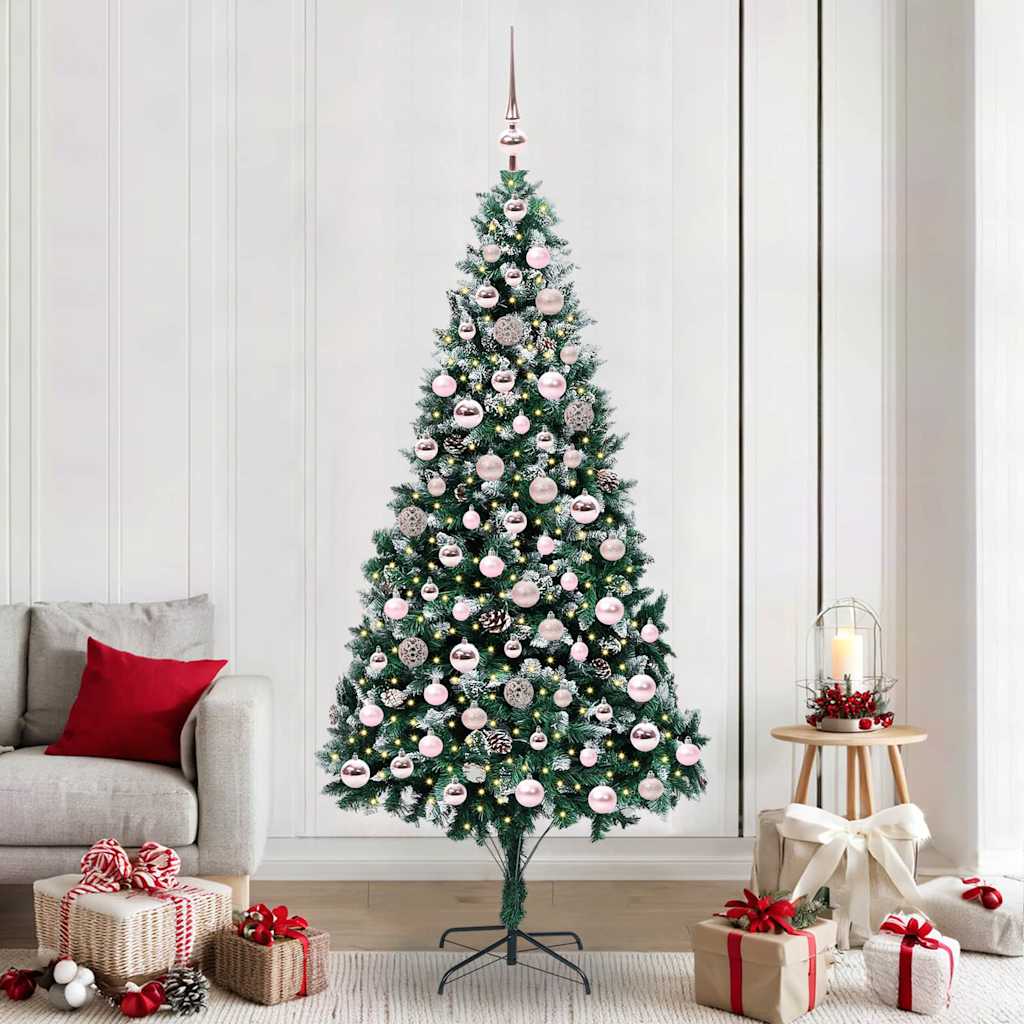 COSWIN Artificial Christmas Tree with 300 LEDs with Stand Green 210 cm - The Home Maker