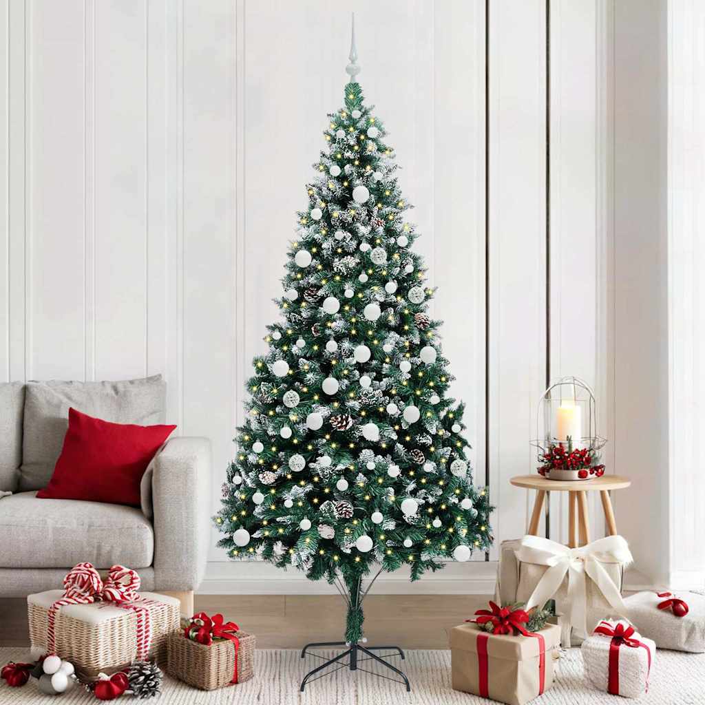 COSWIN Artificial Christmas Tree with 300 LEDs with Stand Green 210 cm - Tyrell & Tyrell