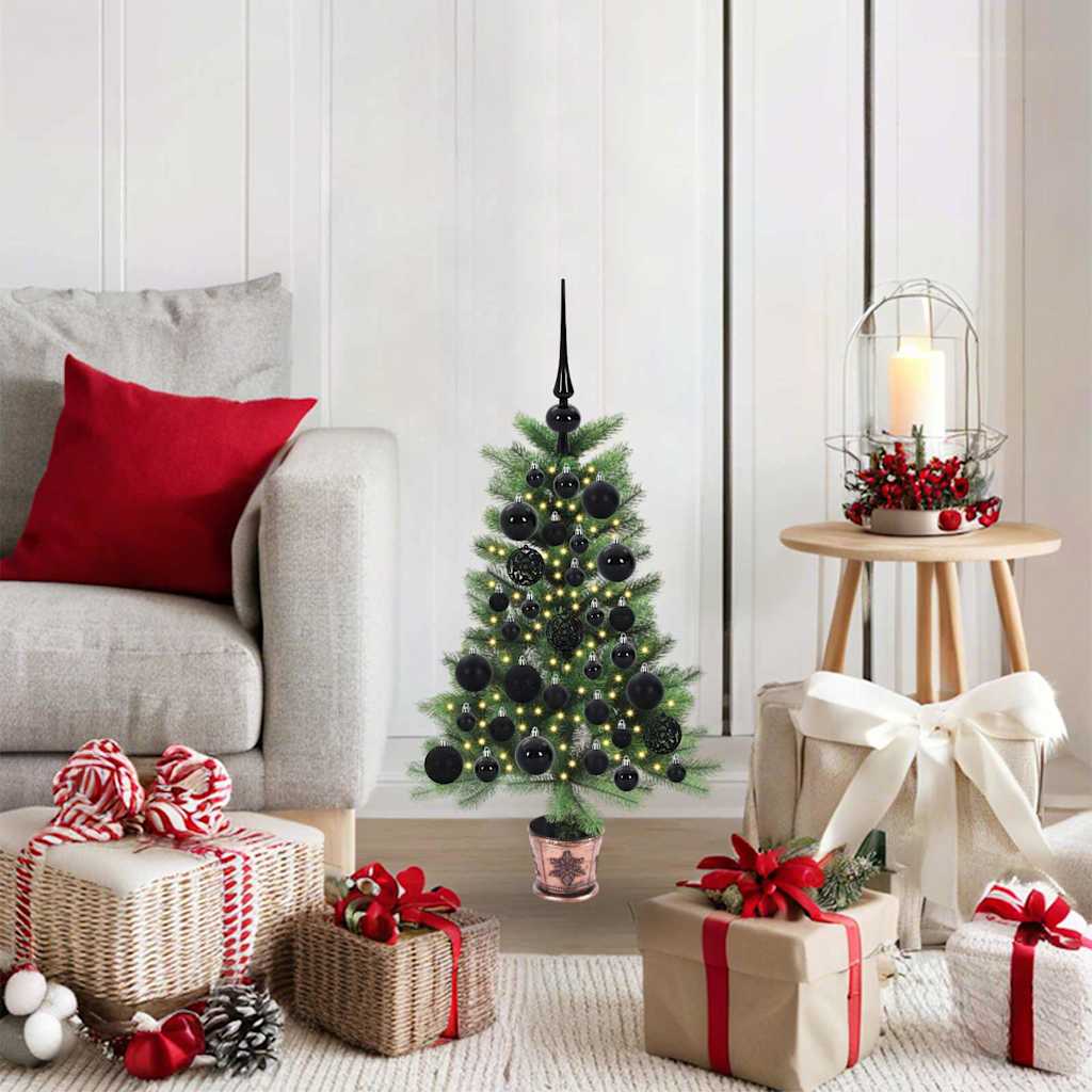 COSWIN Christmas Tree with 150 LEDs with Stand Green 65 cm PE - The Home Maker
