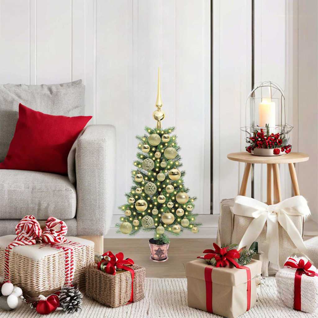COSWIN Christmas Tree with 150 LEDs with Stand Green 65 cm PE - All Things Good
