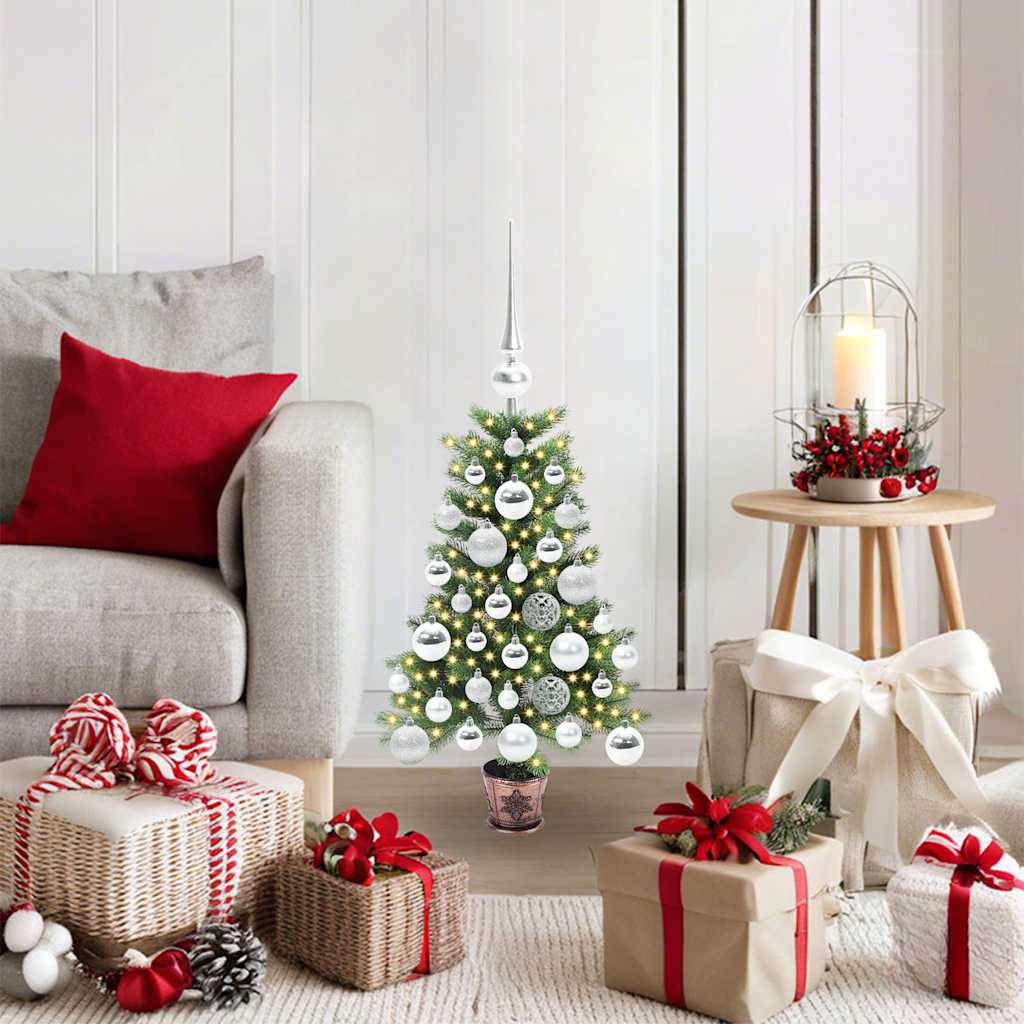 COSWIN Christmas Tree with 150 LEDs with Stand Green 65 cm PE - Brittle & Co