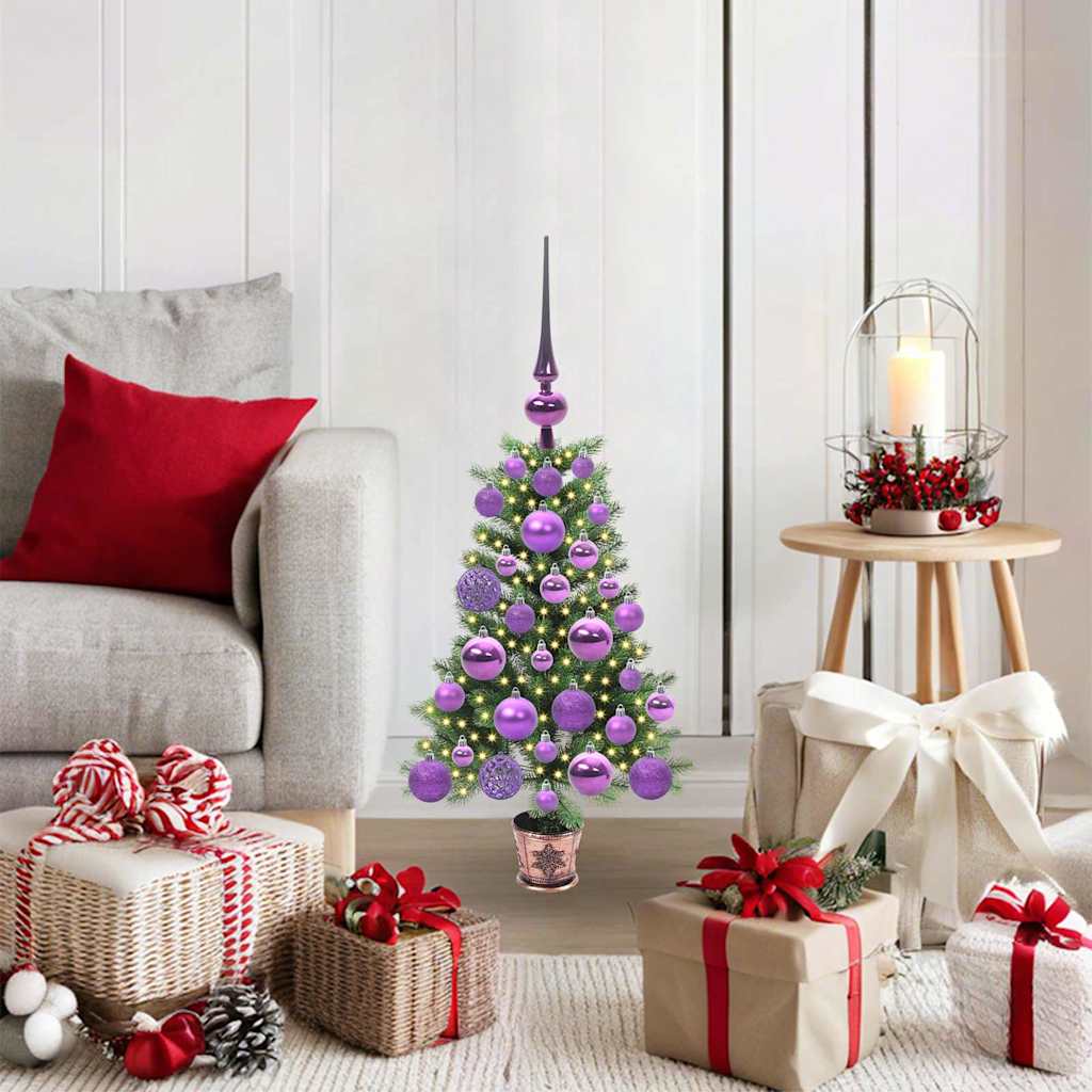 COSWIN Christmas Tree with 150 LEDs with Stand Green 65 cm PE - Casper Homes