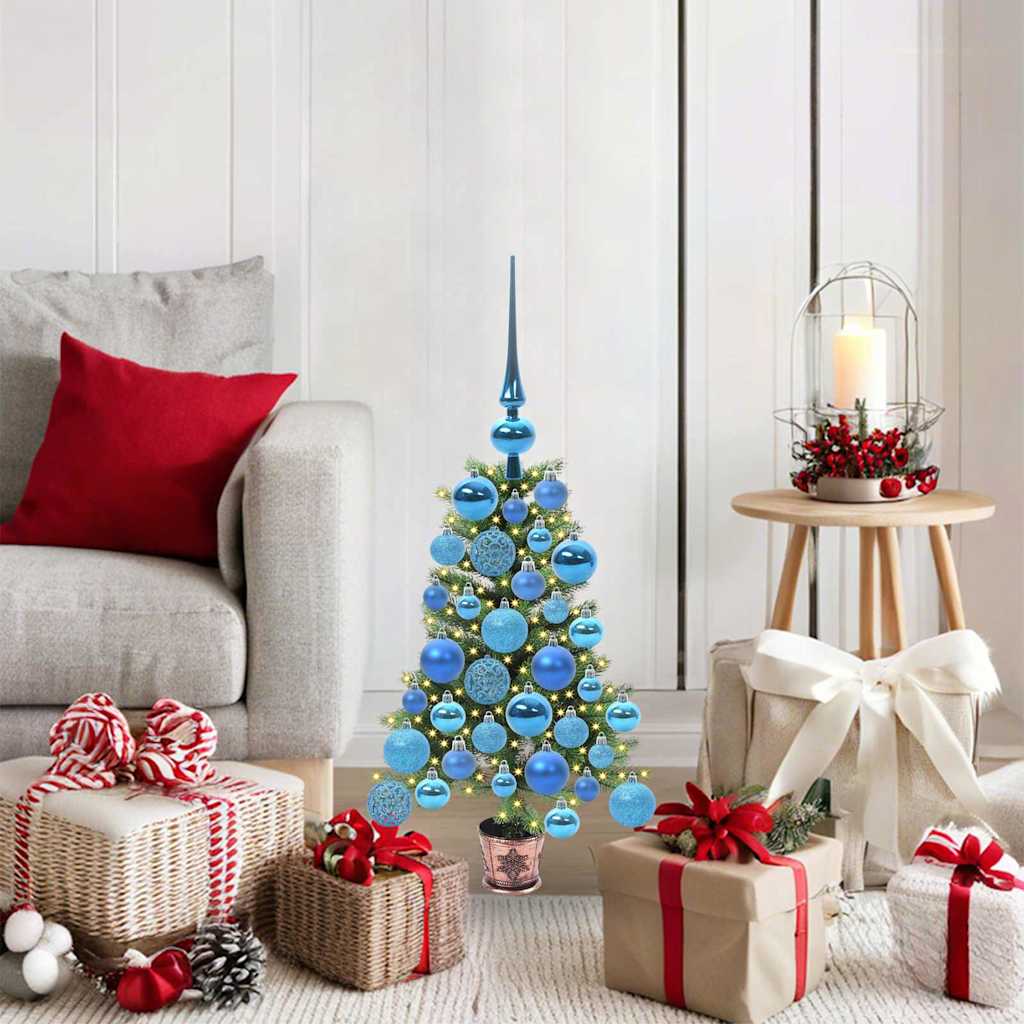 COSWIN Christmas Tree with 150 LEDs with Stand Green 65 cm PE - Charlotte Dunes