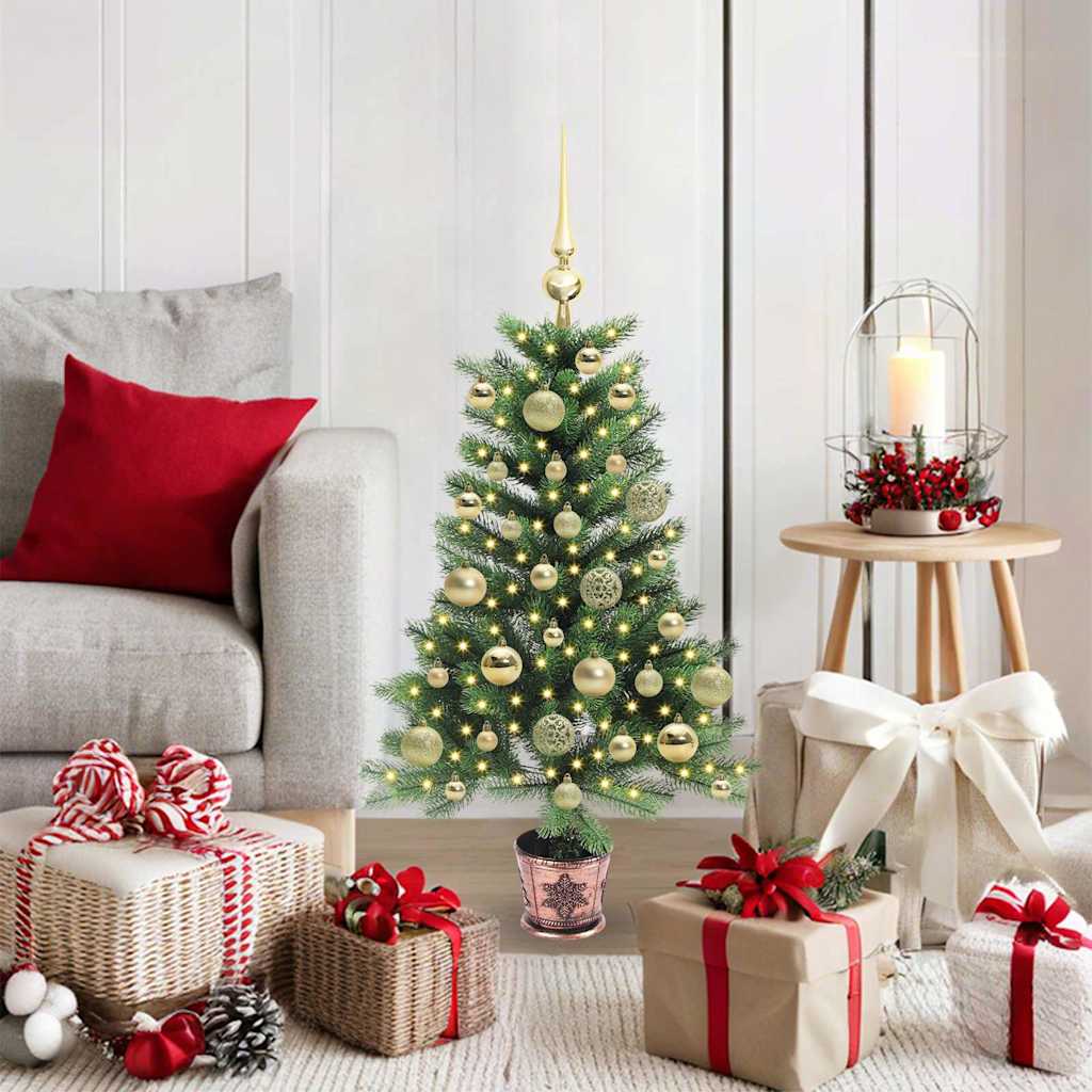 BRISNO Christmas Tree with 150 LEDs with Stand Green 90 cm PE - Merlin Deals