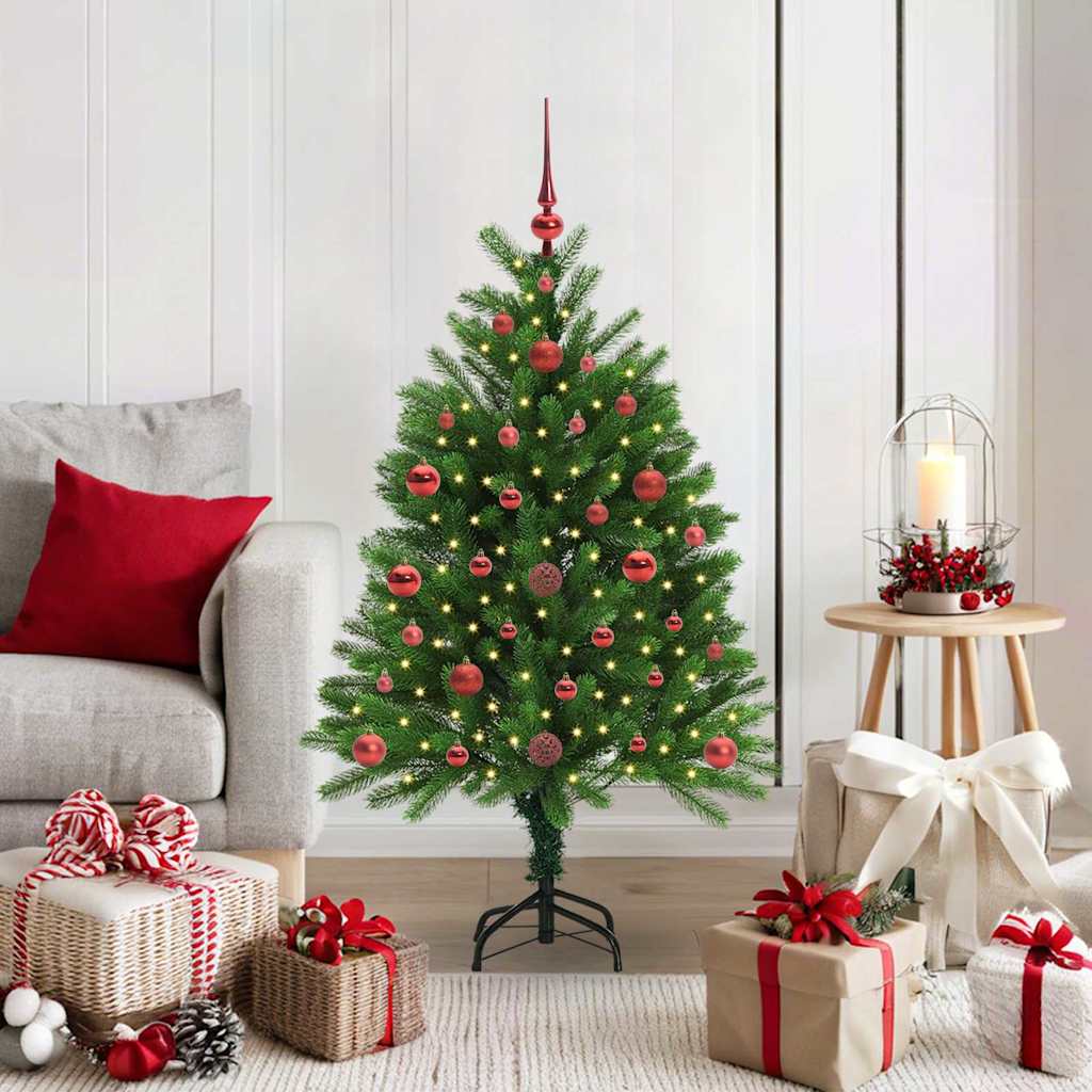BRISNO Christmas Tree with 150 LEDs with Stand Green 120 cm PE - The Home Maker