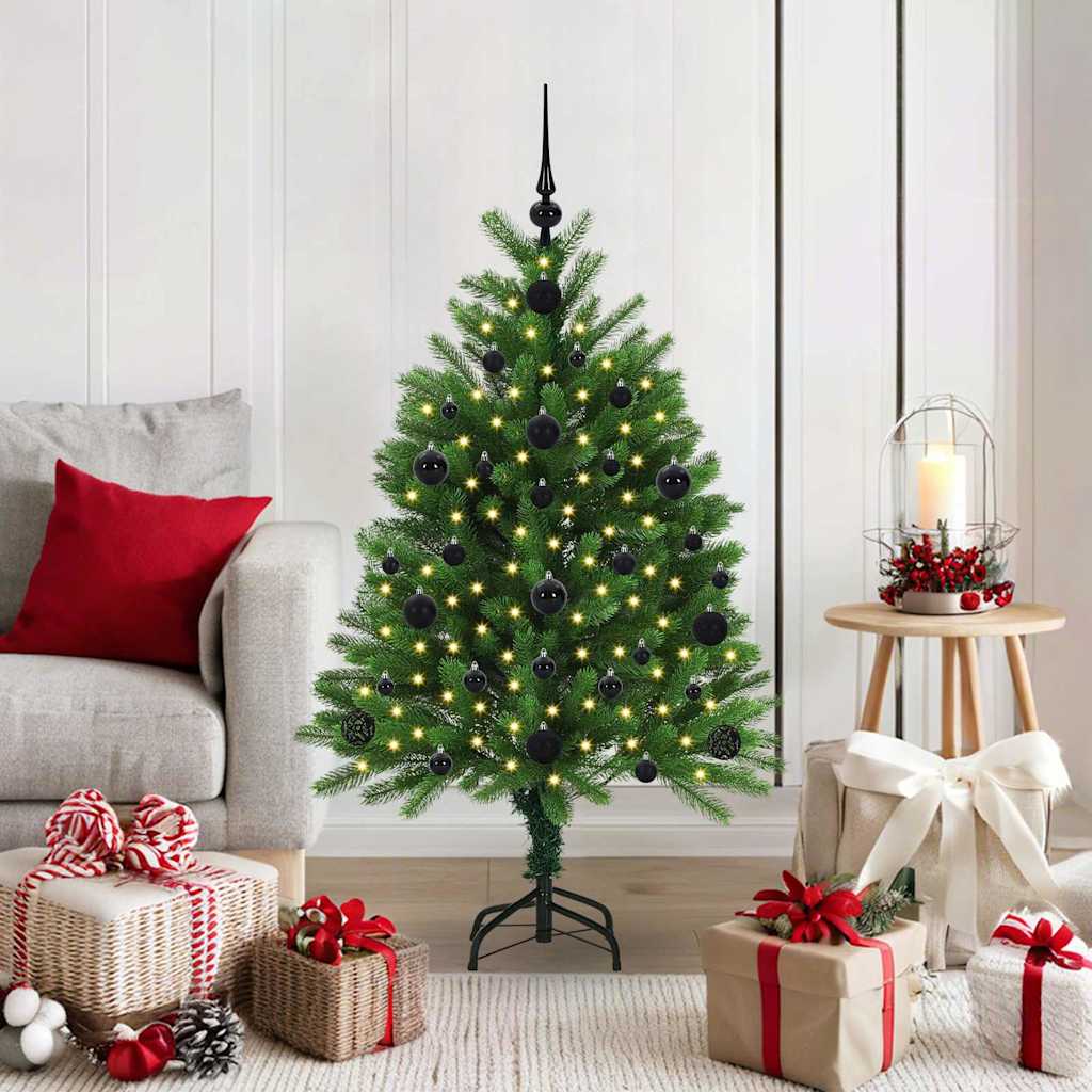 BRISNO Christmas Tree with 150 LEDs with Stand Green 120 cm PE - Tyrell & Tyrell