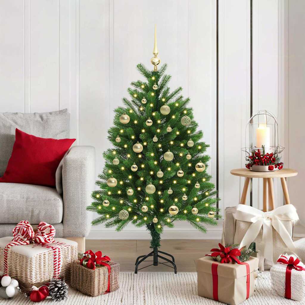 BRISNO Christmas Tree with 150 LEDs with Stand Green 120 cm PE - Brittle & Co