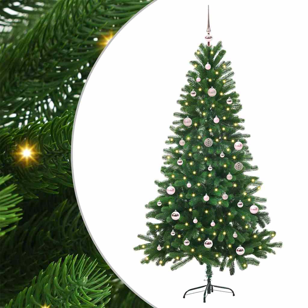 BRISNO Christmas Tree with 150 LEDs with Stand Green 150 cm PE - Merkel Designers