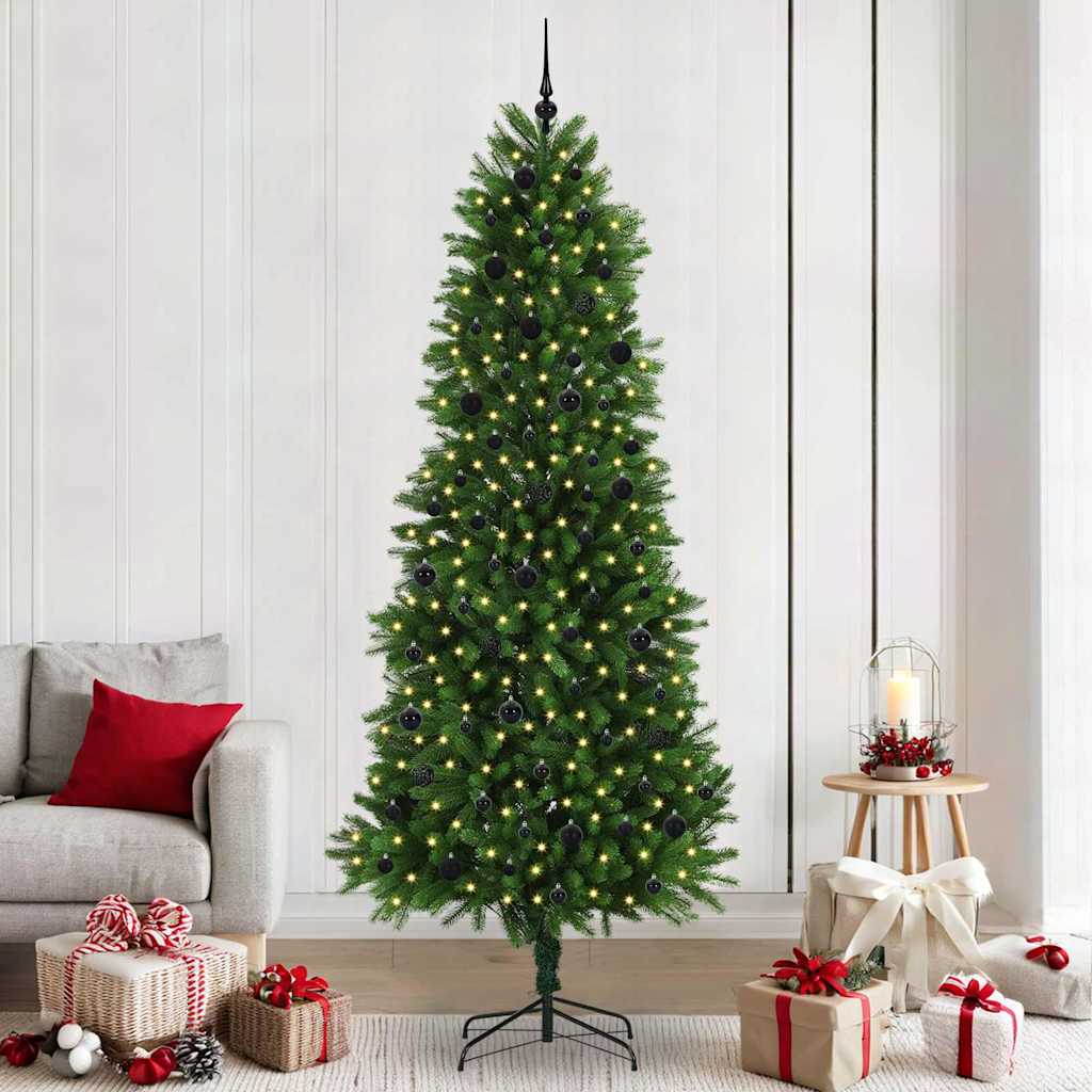BRISNO Christmas Tree with 300 LEDs with Stand Green 240 cm PE - Charlotte Dunes