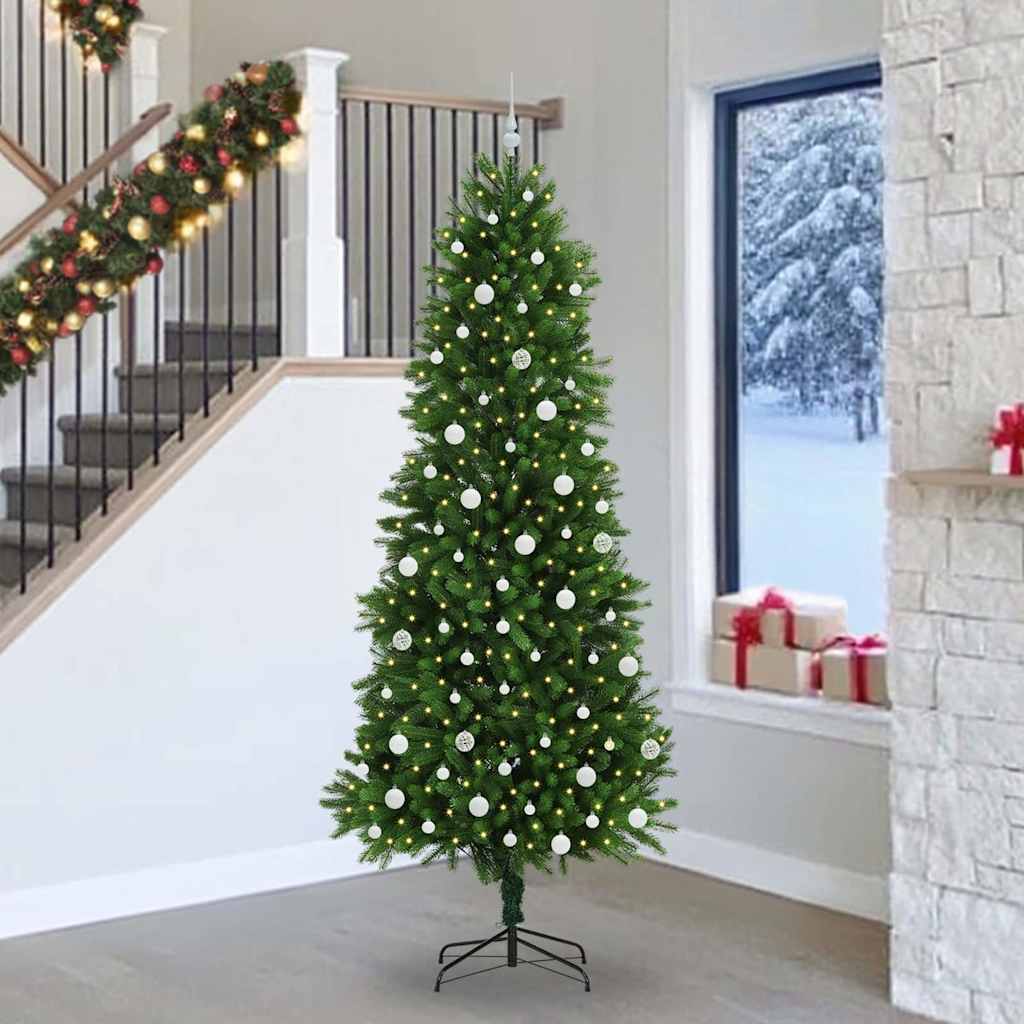 BRISNO Christmas Tree with 300 LEDs with Stand Green 240 cm PE - Design Hut