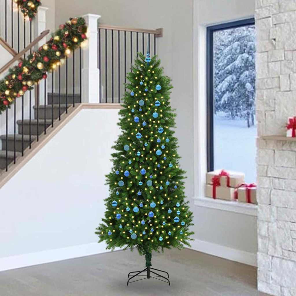 BRISNO Christmas Tree with 300 LEDs with Stand Green 240 cm PE - Merlin Deals