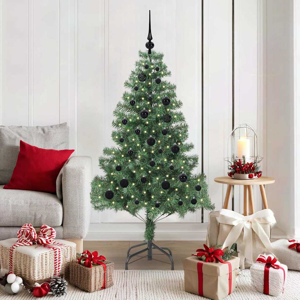 BRISNO Christmas Tree with 150 LEDs with Stand Green 150 cm PVC - Decor Base