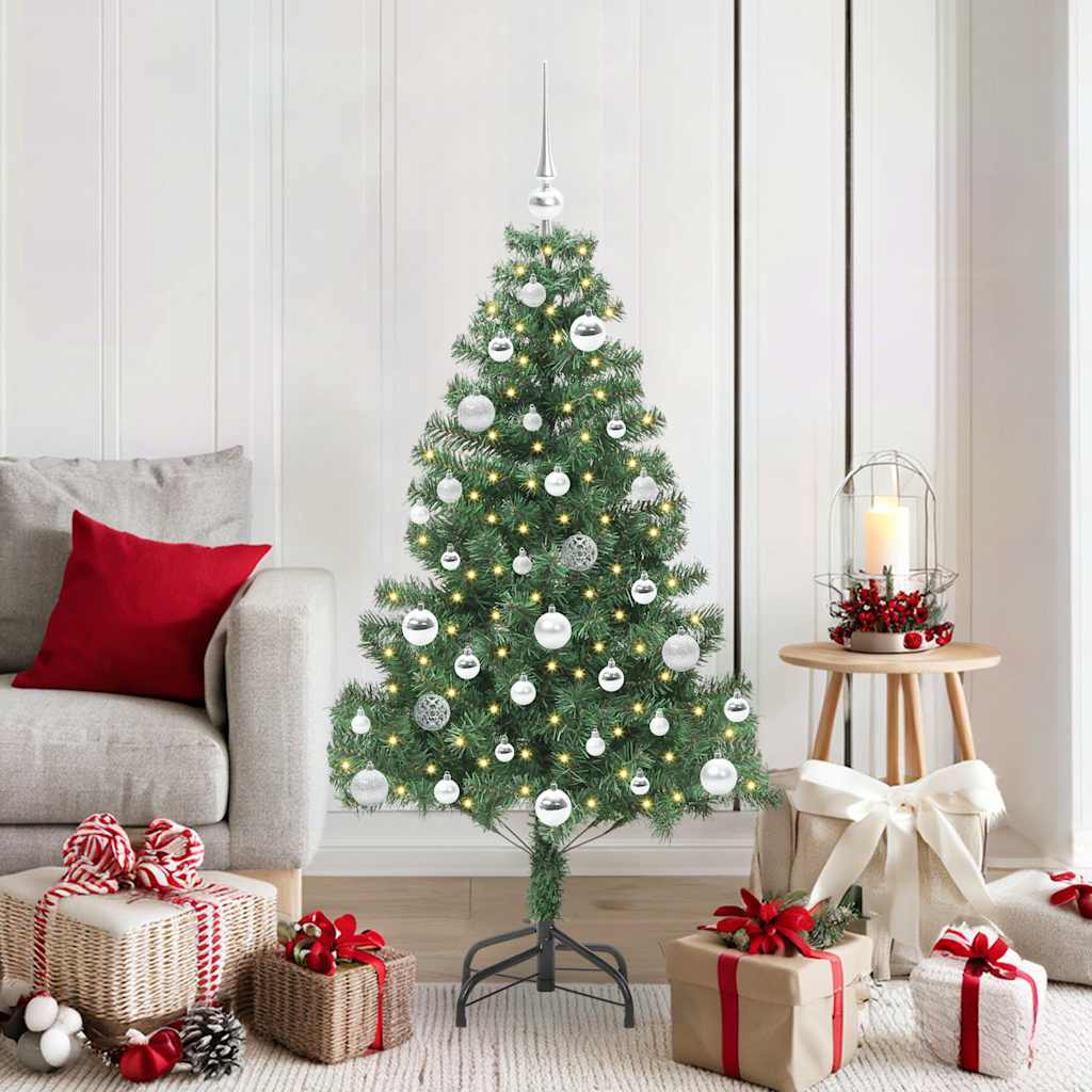 BRISNO Christmas Tree with 150 LEDs with Stand Green 150 cm PVC - Merkel Designers