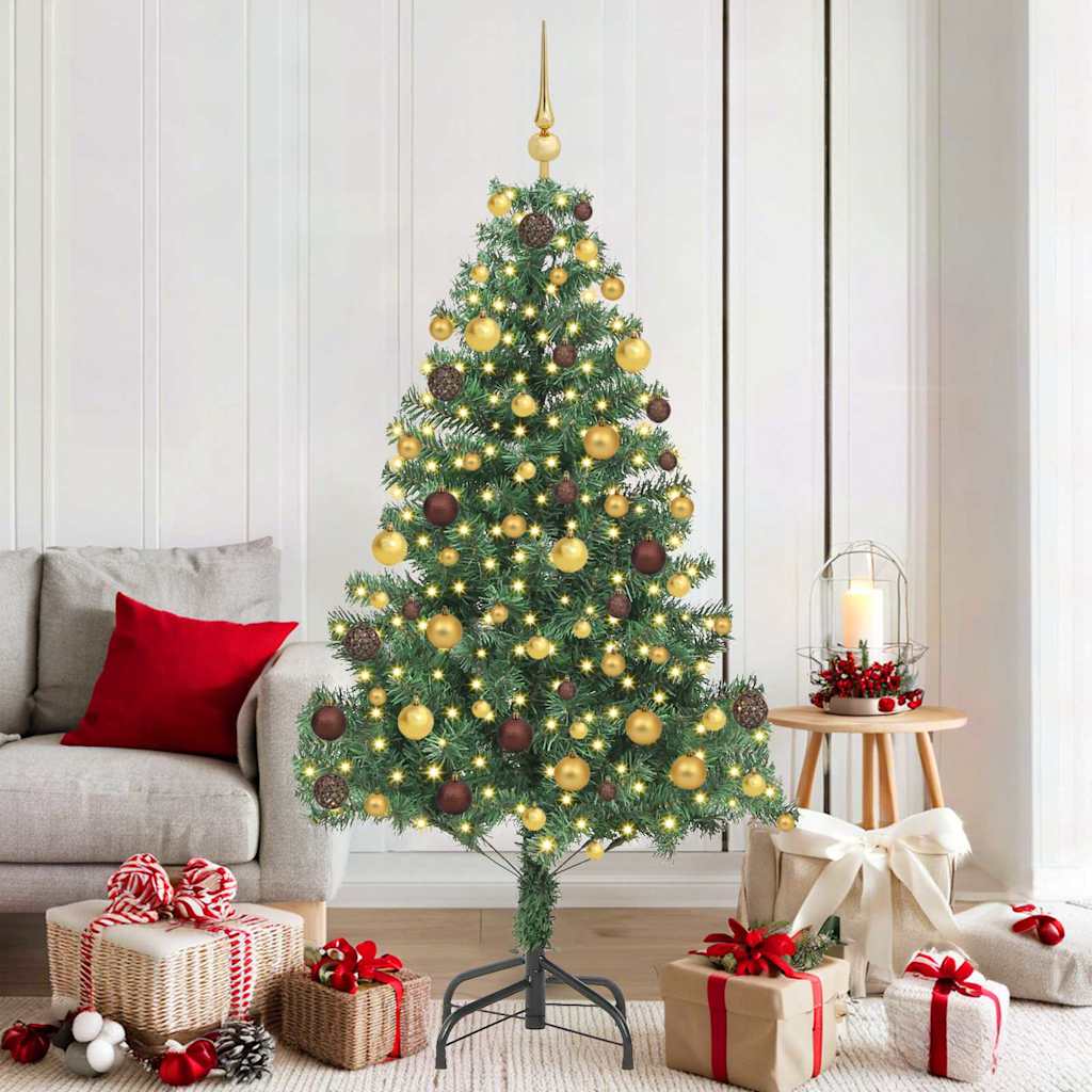 BRISNO Christmas Tree with 300 LEDs with Stand Green 180 cm PVC - Style and Chic