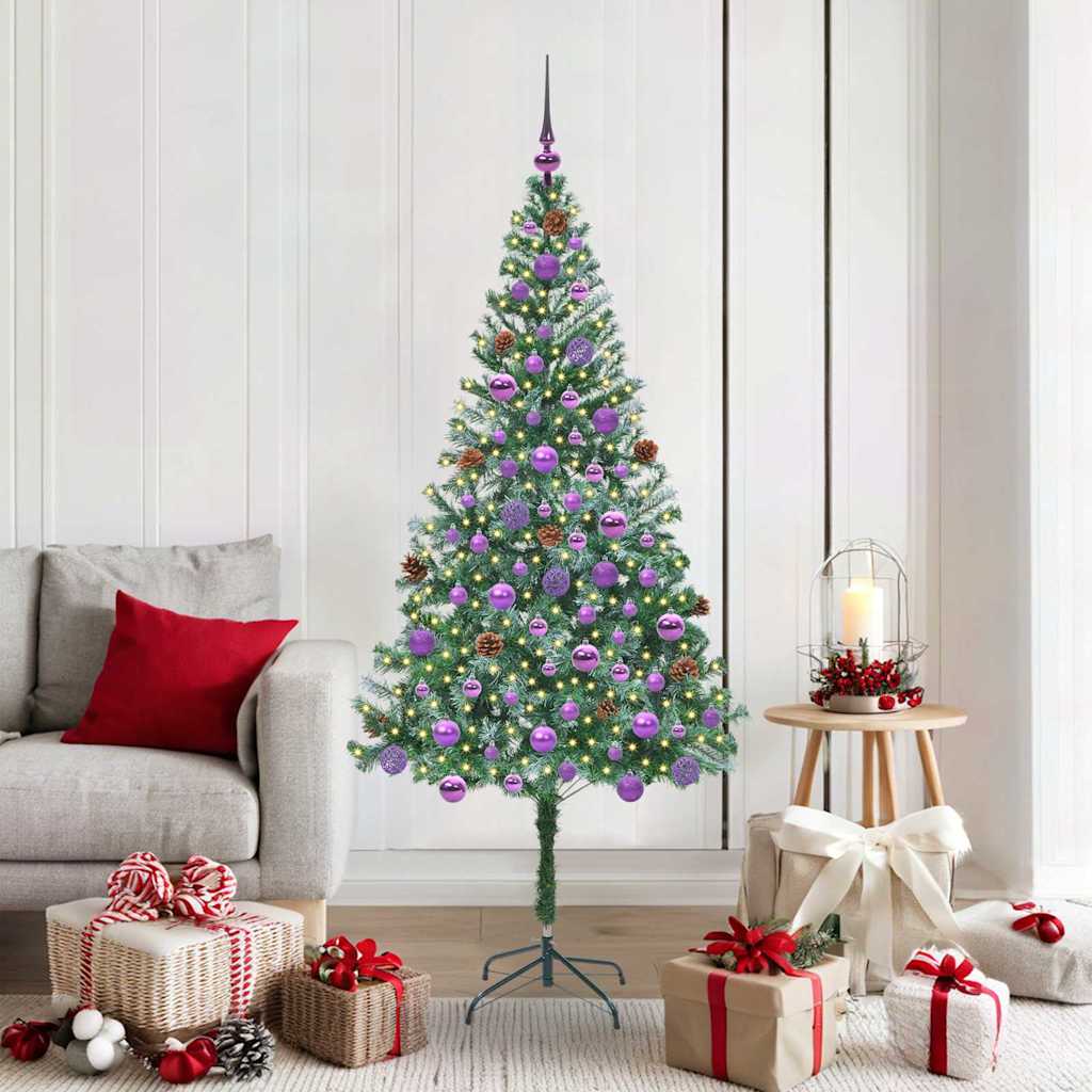 CHERLI Artificial Christmas Tree with Stand Green 180 cm PVC and Steel - Casper Homes