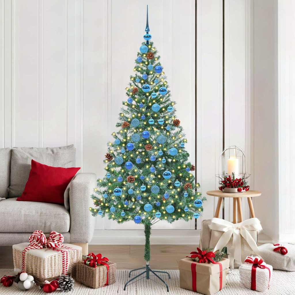 CHERLI Artificial Christmas Tree with Stand Green 180 cm PVC and Steel - Charlotte Dunes