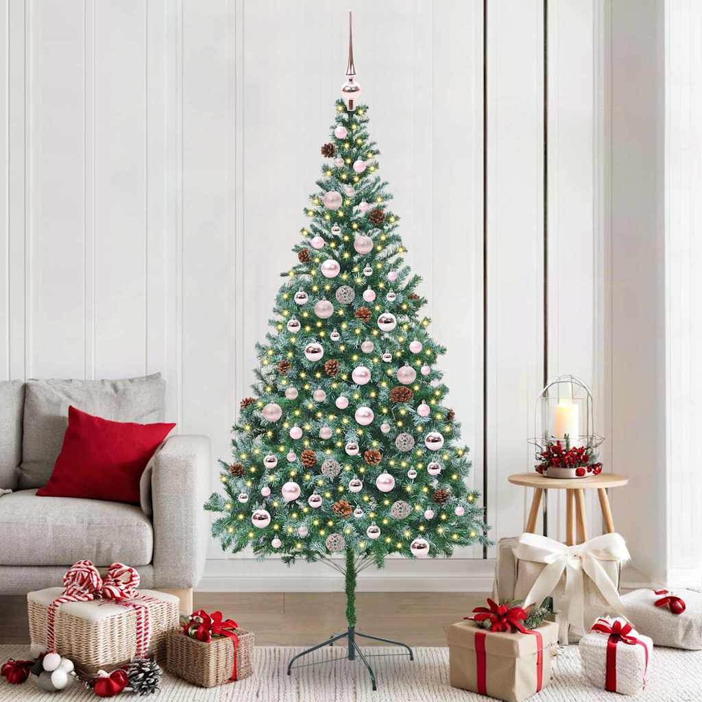 CHERLI Artificial Christmas Tree with Stand Green 210 cm PVC and Steel - Discount Dealers