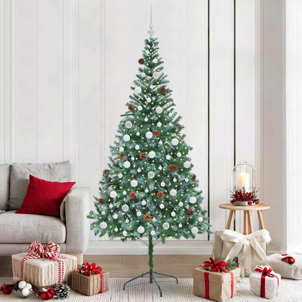 CHERLI Artificial Christmas Tree with Stand Green 210 cm PVC and Steel - Merkel Designers