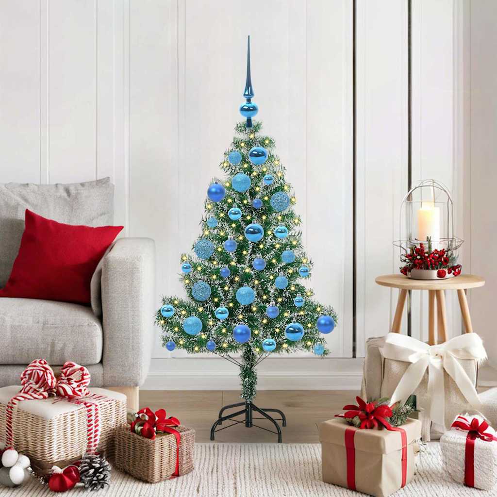 CINDEL Artificial Christmas Tree Snow Flocked with LED Light 120 cm - All Things Good