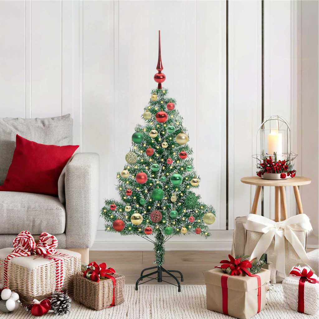 CINDEL Artificial Christmas Tree Snow Flocked with LED Light 120 cm - Brittle & Co