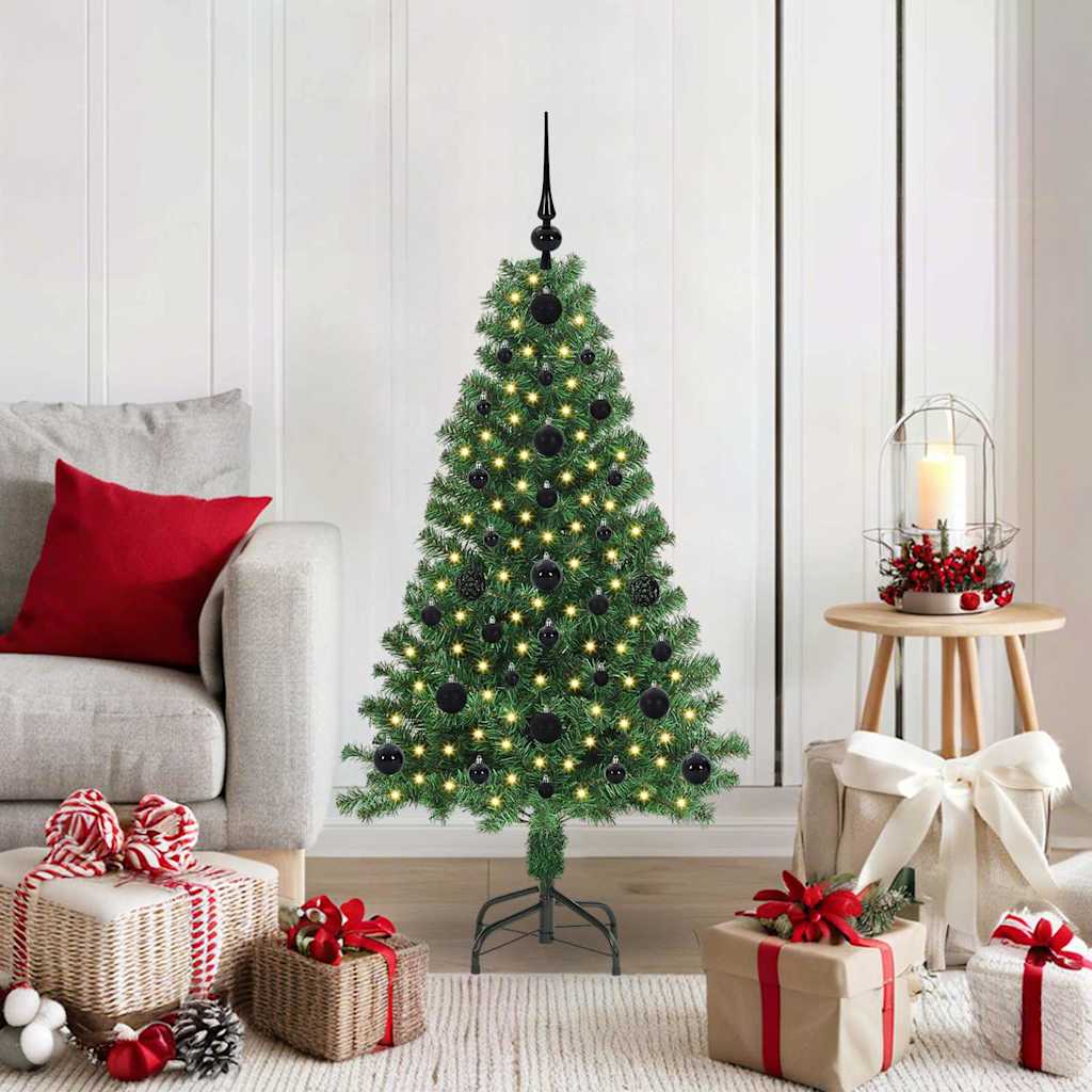 CINDEL Artificial Christmas Tree with 150 LEDs with Stand Green 120 cm - Casper Homes