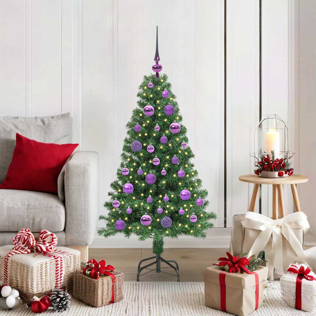 CINDEL Artificial Christmas Tree with 150 LEDs with Stand Green 120 cm - Discount Dealers