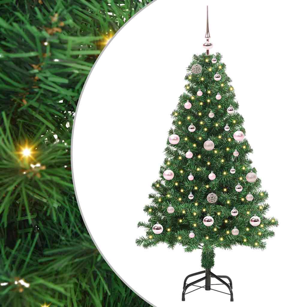 COSDEN Artificial Christmas Tree with 150 LEDs with Stand Green 150 cm - Decor Base