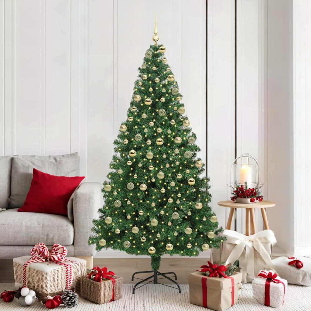 COSDEN Artificial Christmas Tree with 300 LEDs with Stand Green 180 cm - Brittle & Co