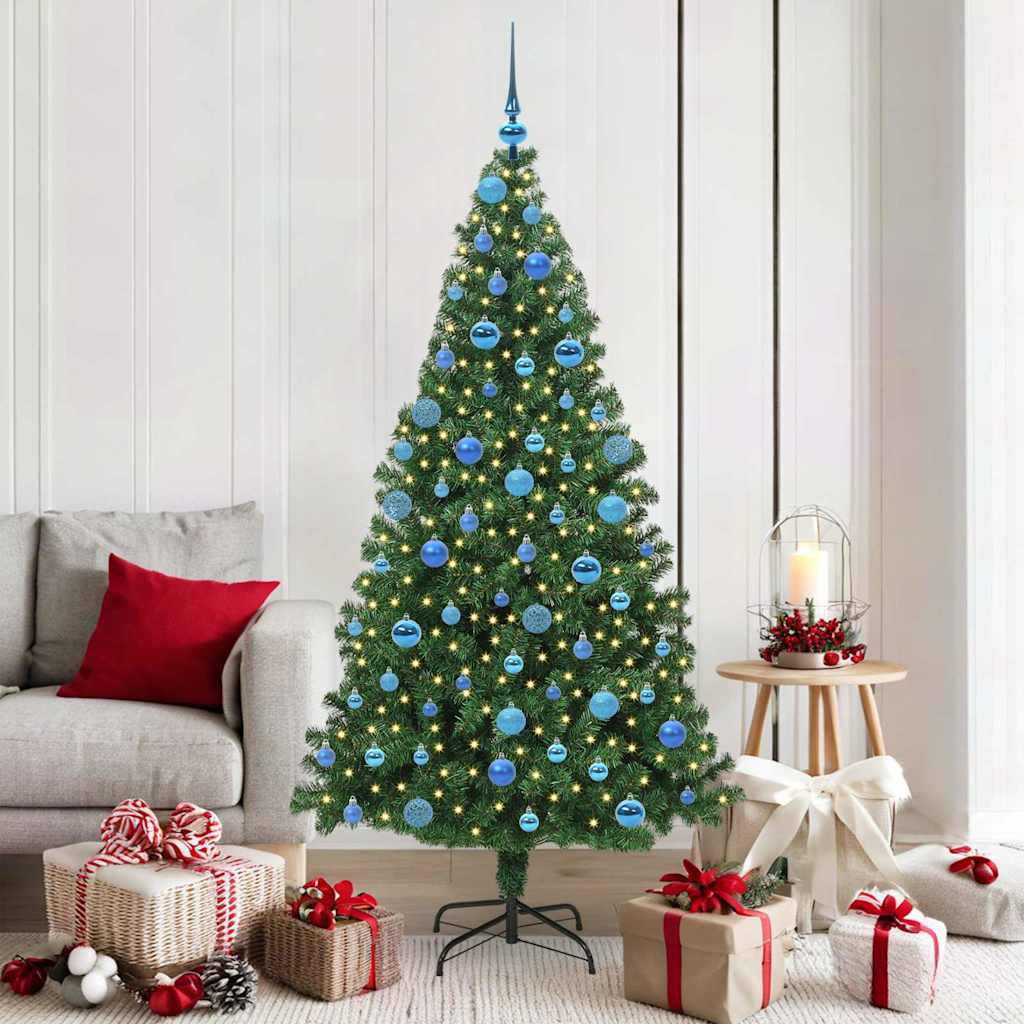 COSDEN Artificial Christmas Tree with 300 LEDs with Stand Green 180 cm - Decor Base