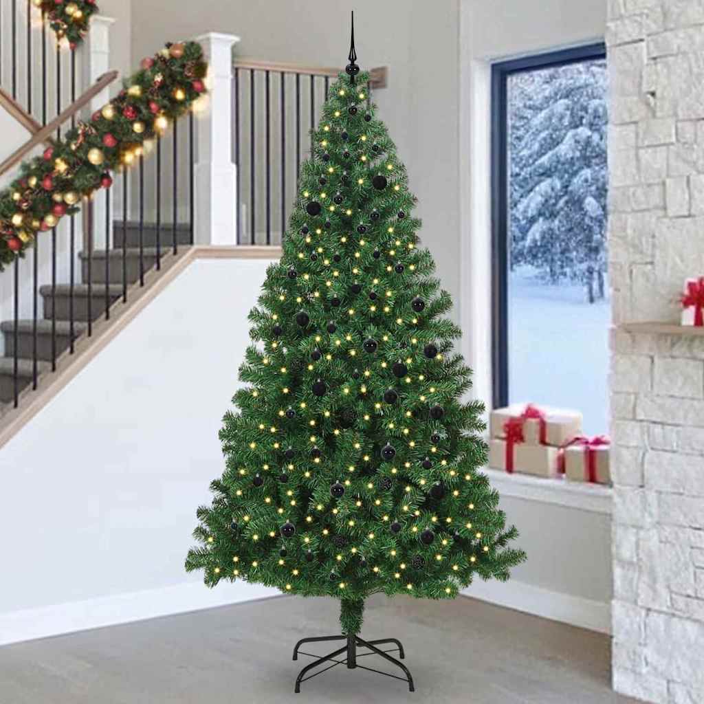 COSDEN Artificial Christmas Tree with 300 LEDs with Stand Green 240 cm - Unbeatable Bargains
