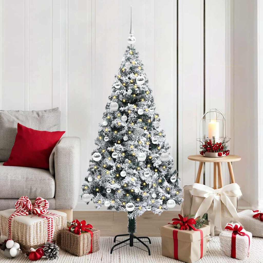 COSDEN Artificial Christmas Tree with 150 LEDs with Stand Green 150 cm - Decor Base