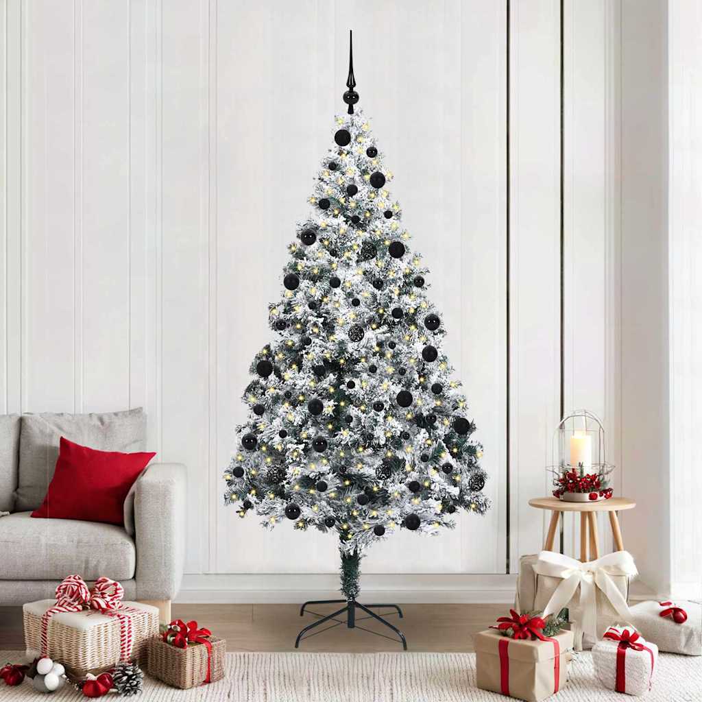 COSDEN Artificial Christmas Tree with 300 LEDs with Stand Green 210 cm - Decor Base